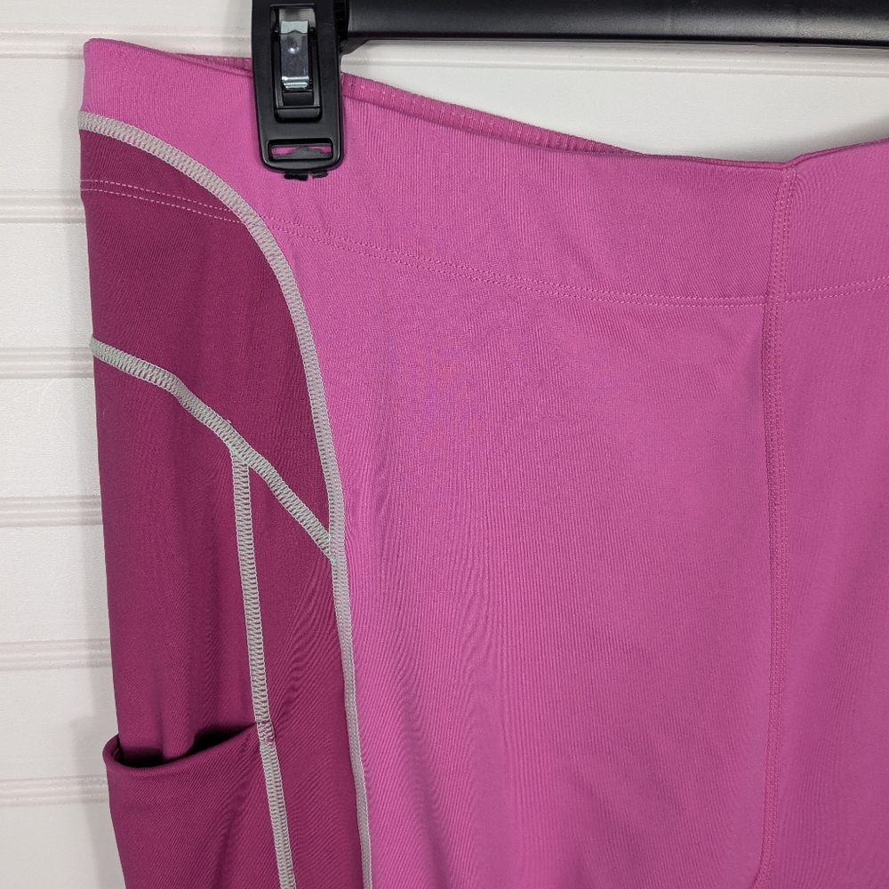 Fabletics Pink and Purple Contrast Leggings - Picture 7 of 7